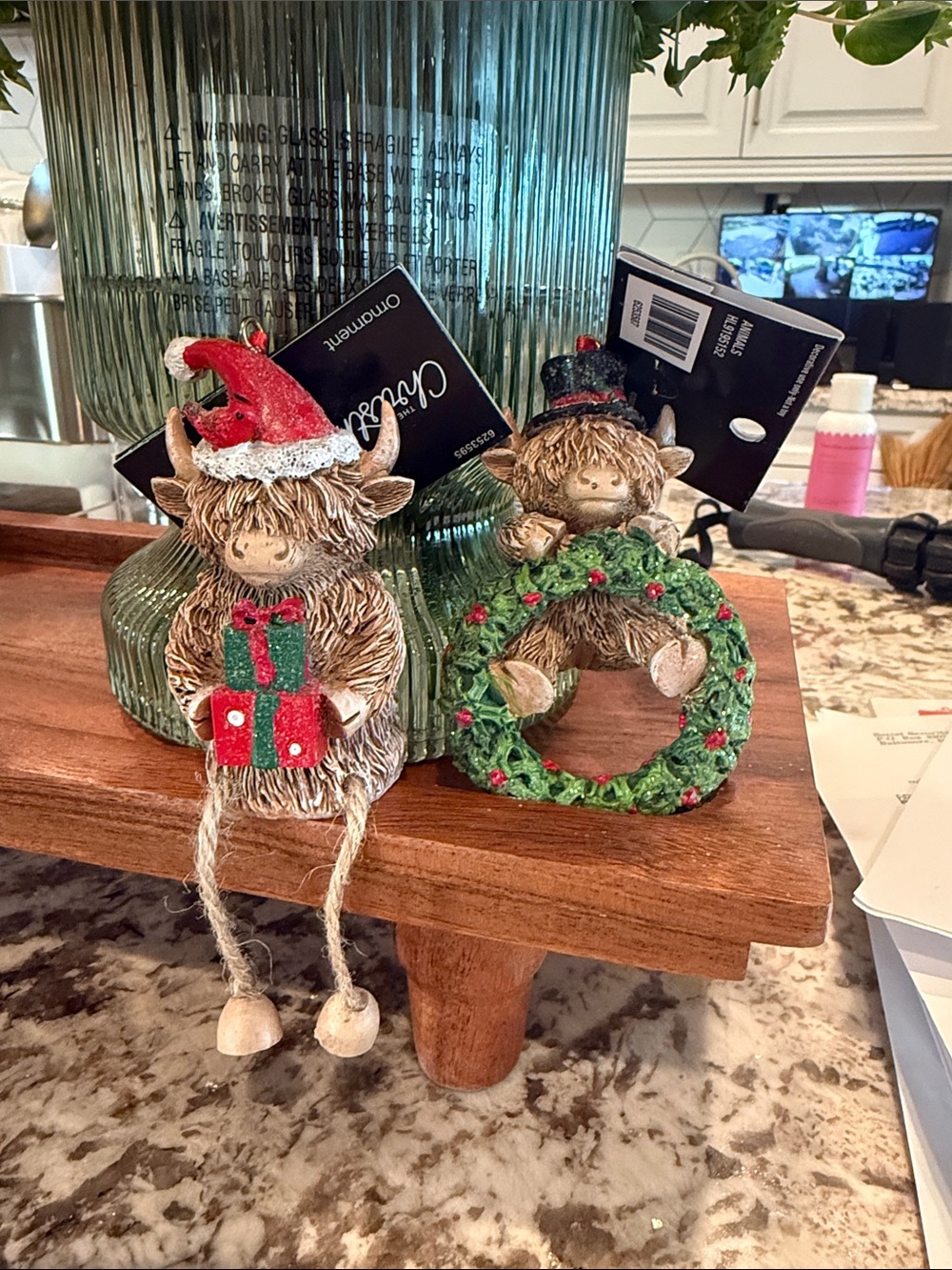 Hobby lobby Highland cows ornament set of 2
